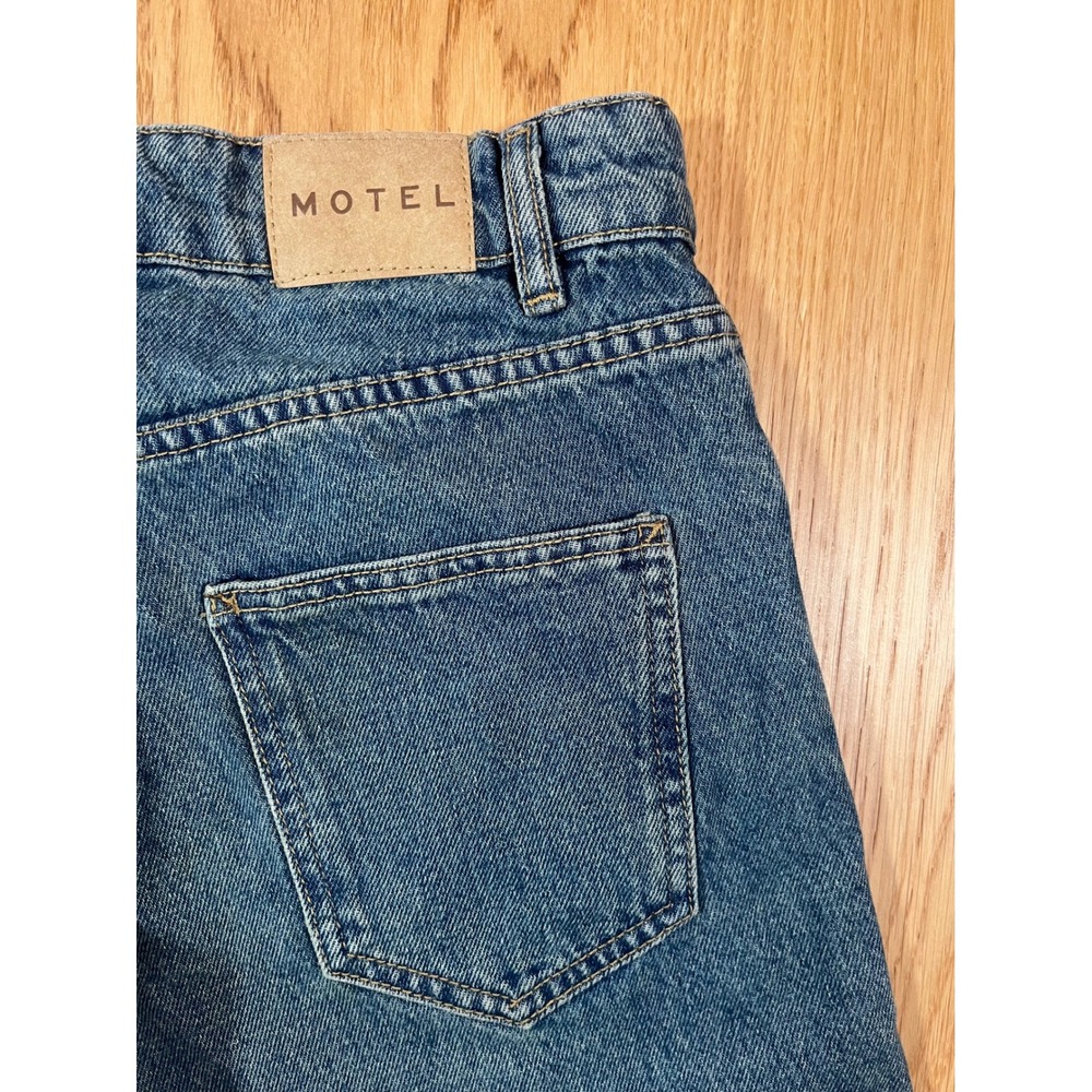 Motel Wide Leg Jeans Women W26 L30 Blue Skater Y2K Aesthetic